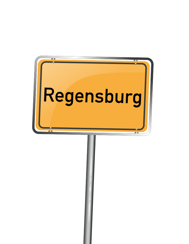 ortschild von regensburg